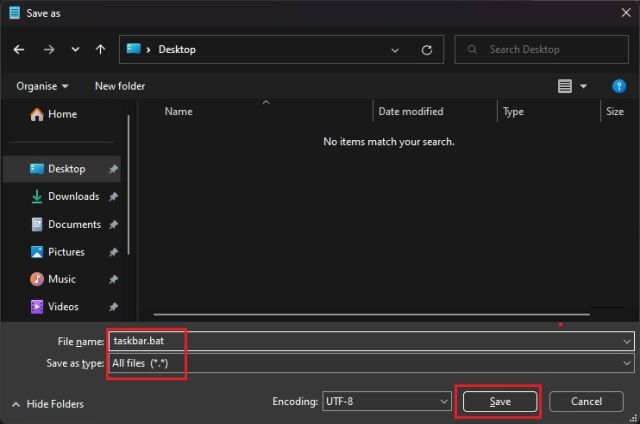 3. టాస్క్బార్ చిహ్నాలను తొలగించండి